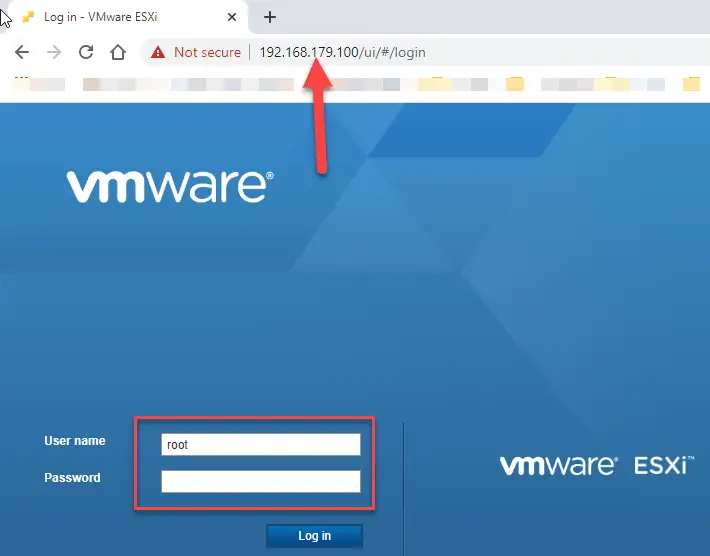 Accessing ESXi In Browser