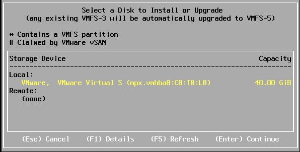 Hard Disk Of The VM ESXi
