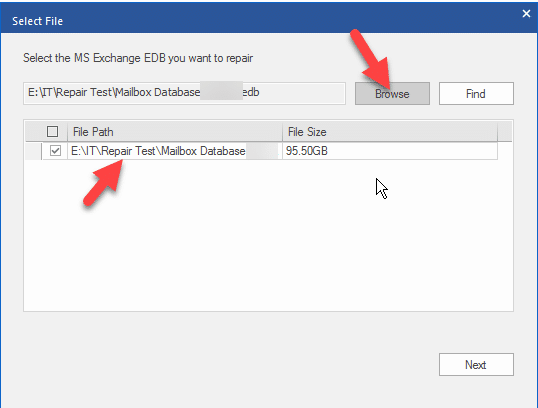 Browse The EDB File