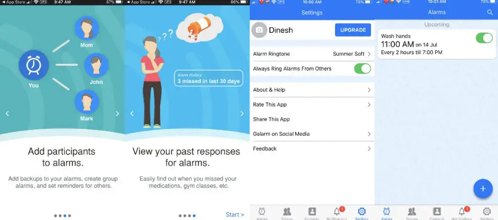 Galarm Alarm Clock App