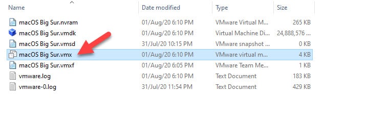 Open The Vmx File