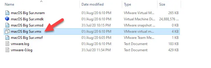 Open The Vmx File