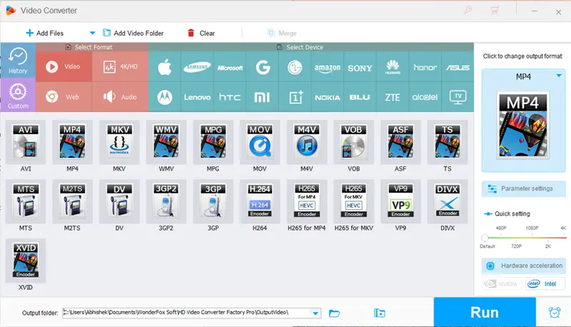 Selecting The File Format