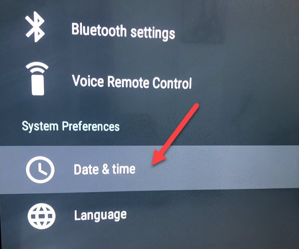 Access Date And Time Settings