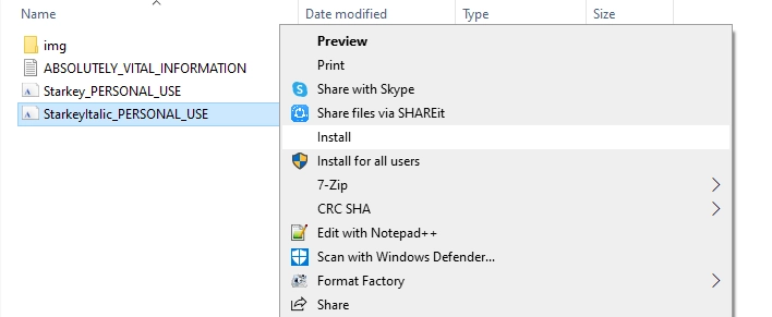 Install Fonts 1