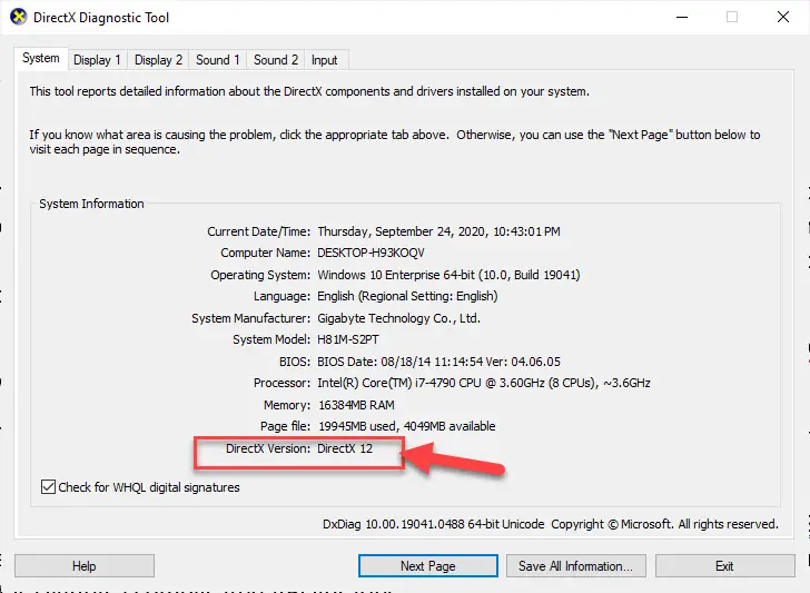 What Version Of Directx