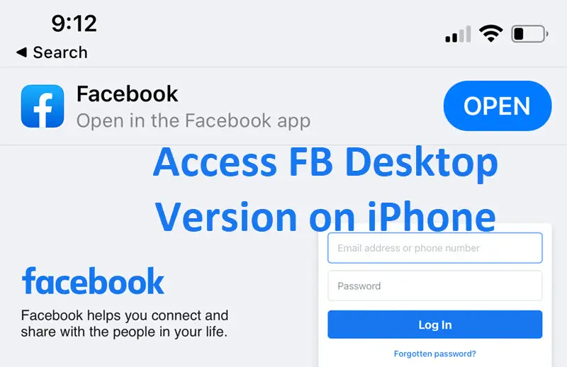 How To Access Facebook Desktop Version on Phone