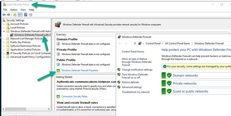 Windows Defender Local Policy