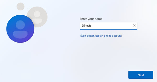 Setting Up Local Account