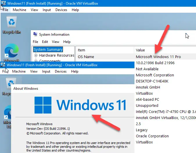 Checking Windows 11 Version