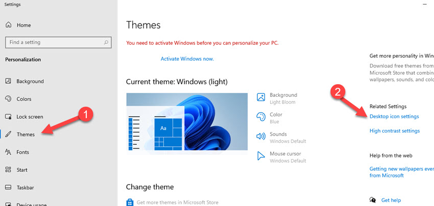 Desktop Icon Settings