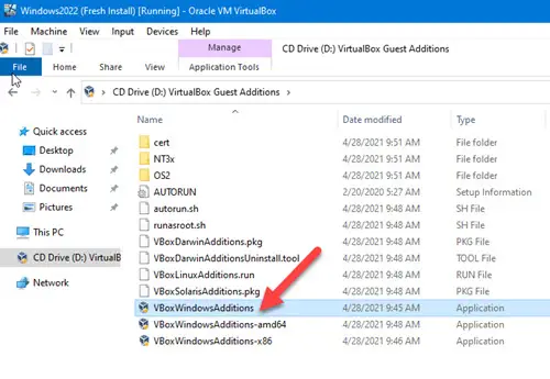 Exe File Of The Guest Additions For Windows 2022