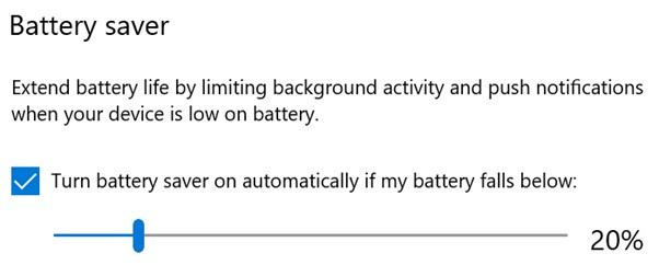 Battery Saver Option