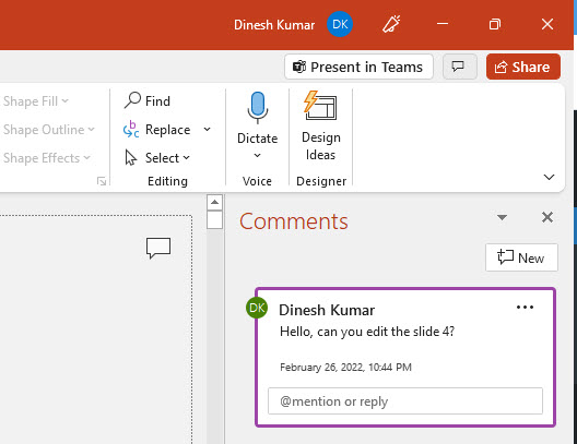 Comments In PowerPoint
