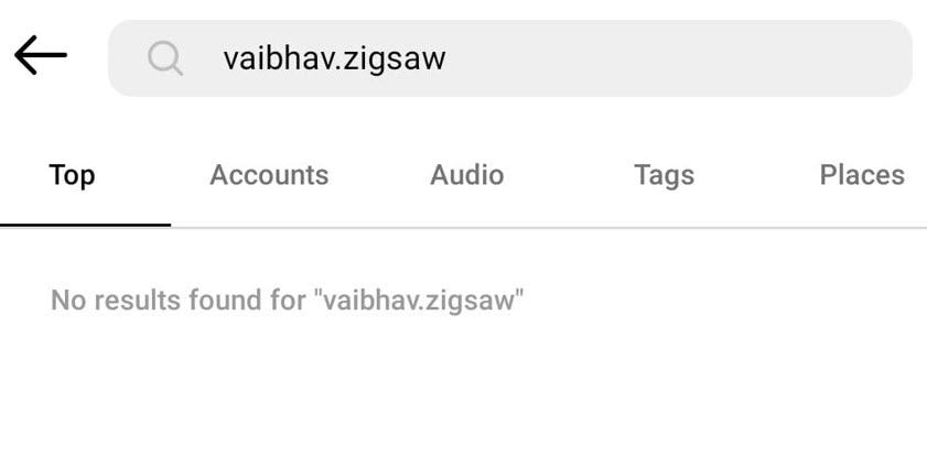 Instagram User Not Found While Searching