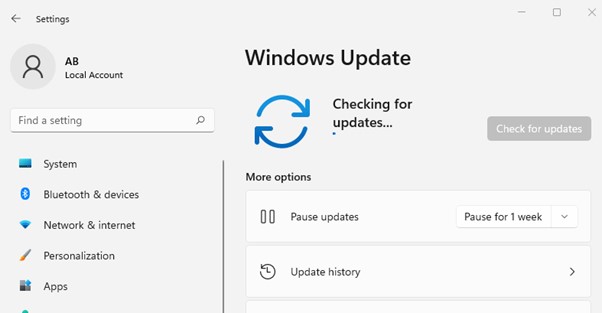 Check For Updates In Windows 11