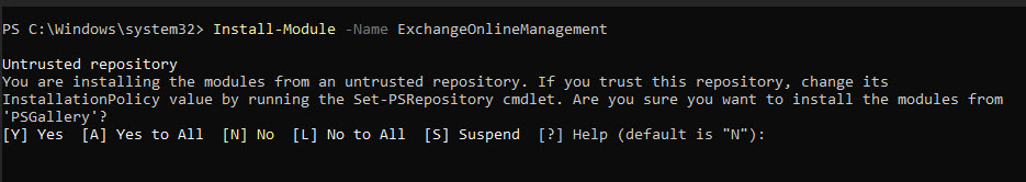 PowerShell Install Exchange Module