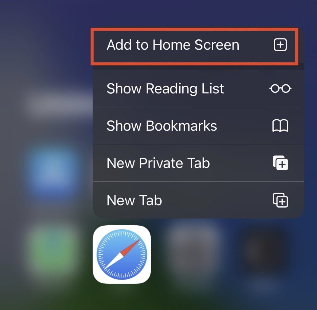 Add To Home Screen
