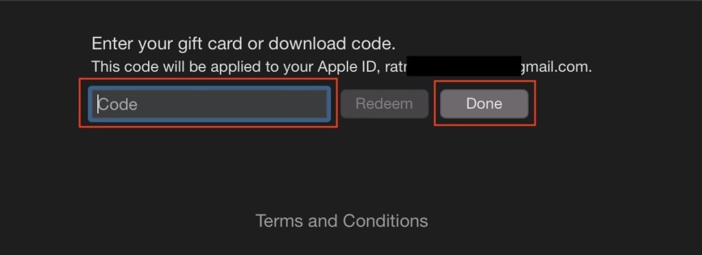 Enter Sixteen Digit Code To Redeem Gift Card On Mac