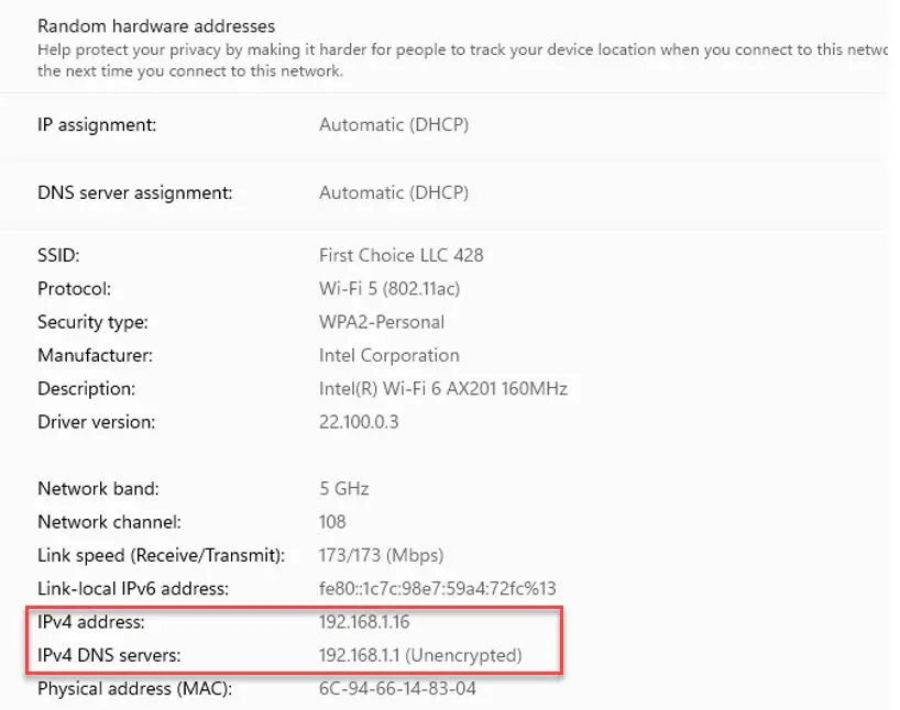 Find IP Address In Windows 11 Settings App