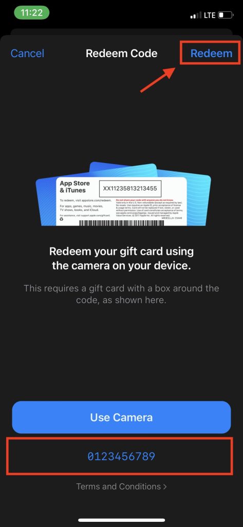 Redeem Apple Gift Card On IPhone Manually