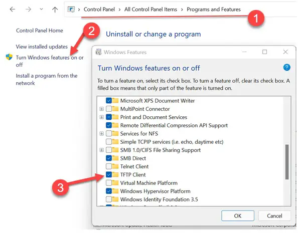 TFTP Client On Windows 11