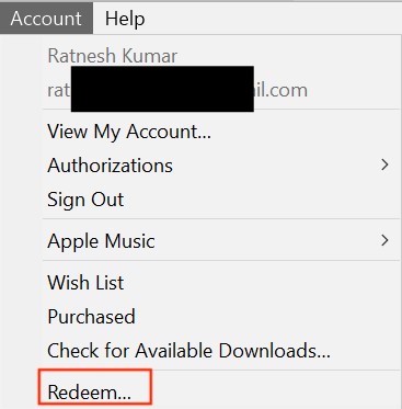 Tap On Redeem Windows