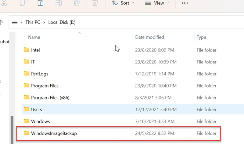 Windows Backup Folder On External Drive