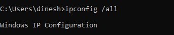 Ipconfig All