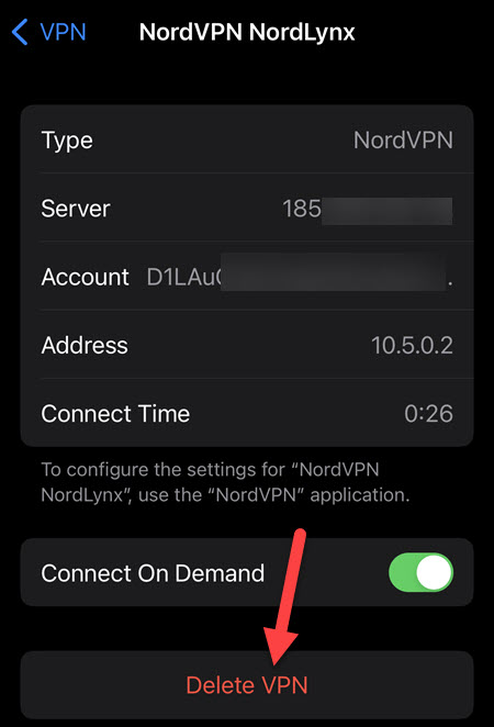 Delete The VPN Permanently On iPhone