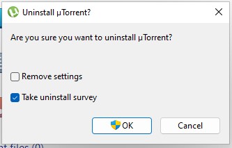 Uninstall UTorrent Client