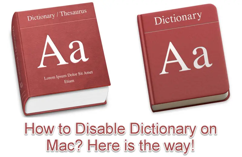 How To Disable Dictionary On Mac