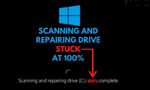 Scanning And Repairing Drive C 100 Complete
