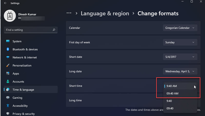 12 Hour Time Format In Windows 11