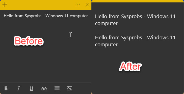 Change Stickey Note Font Size Windows 11