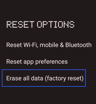 Factory Reset