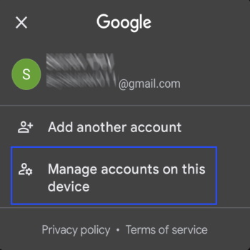 Manage Accounts On This Device