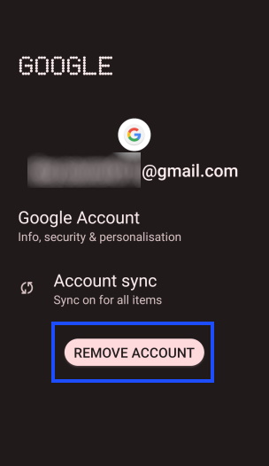 Remove Google Account