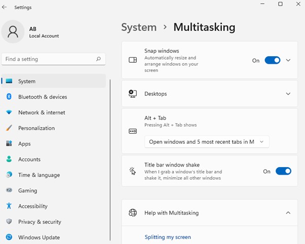 Multi Tasking Better Than Windows 10