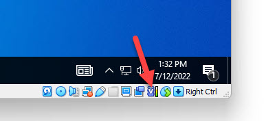 The V Symbol Is Back In VirtualBox