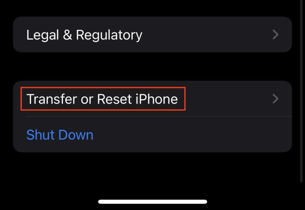 Transfer Or Reset IPhone