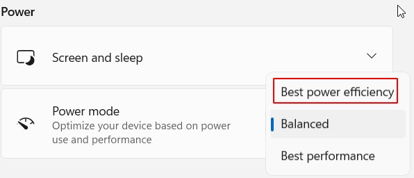 Change Battery Power Efficency