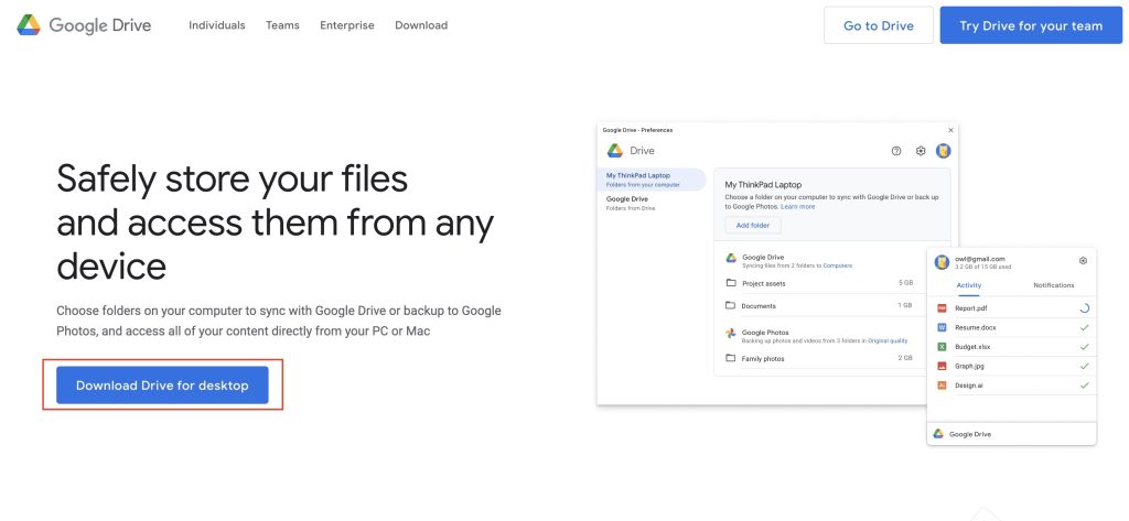 Google Drive For Desktop Download