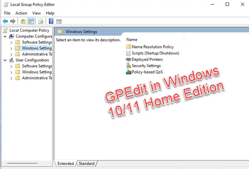 Gpedit In Windows Home