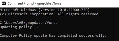 Gpupdate In Windows Home