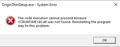 VCRuntime140 Dll Not Found Error