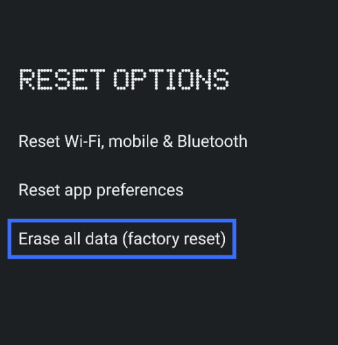 Erase All Data Nothing Phone