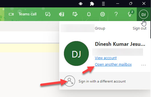 Multiple Accounts In Outlook PWA