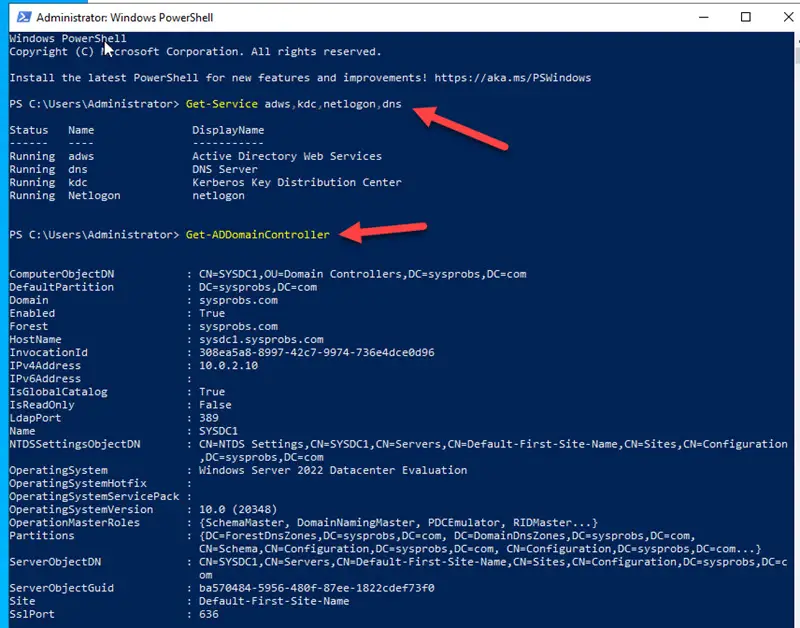 PowerShell Command To Confirm AD Role