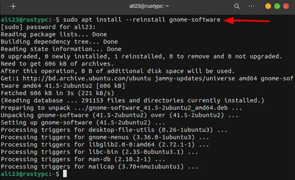 Reinstall Gnome Software In Ubuntu 1